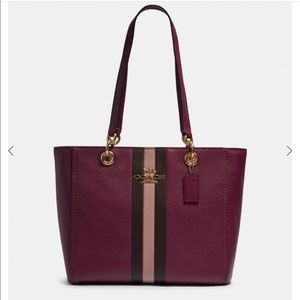 Coach Jes Tote With Varsity Stripe